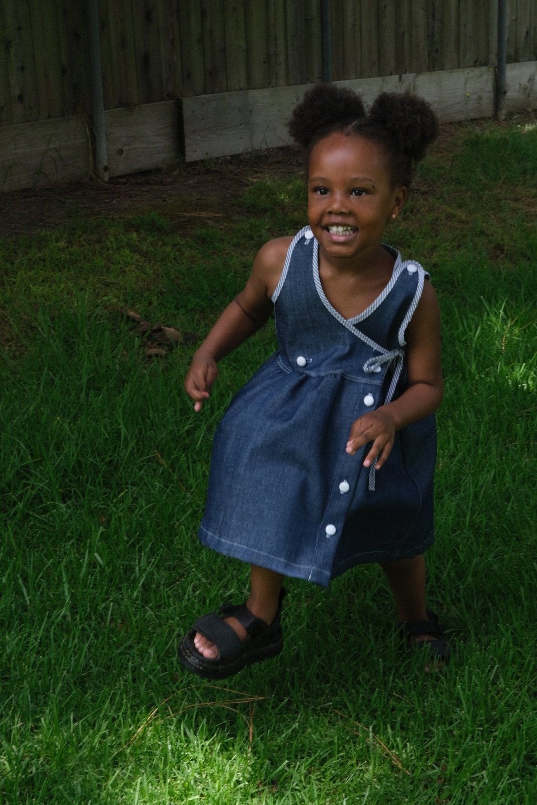 The Celine Dress- Picnic Denim