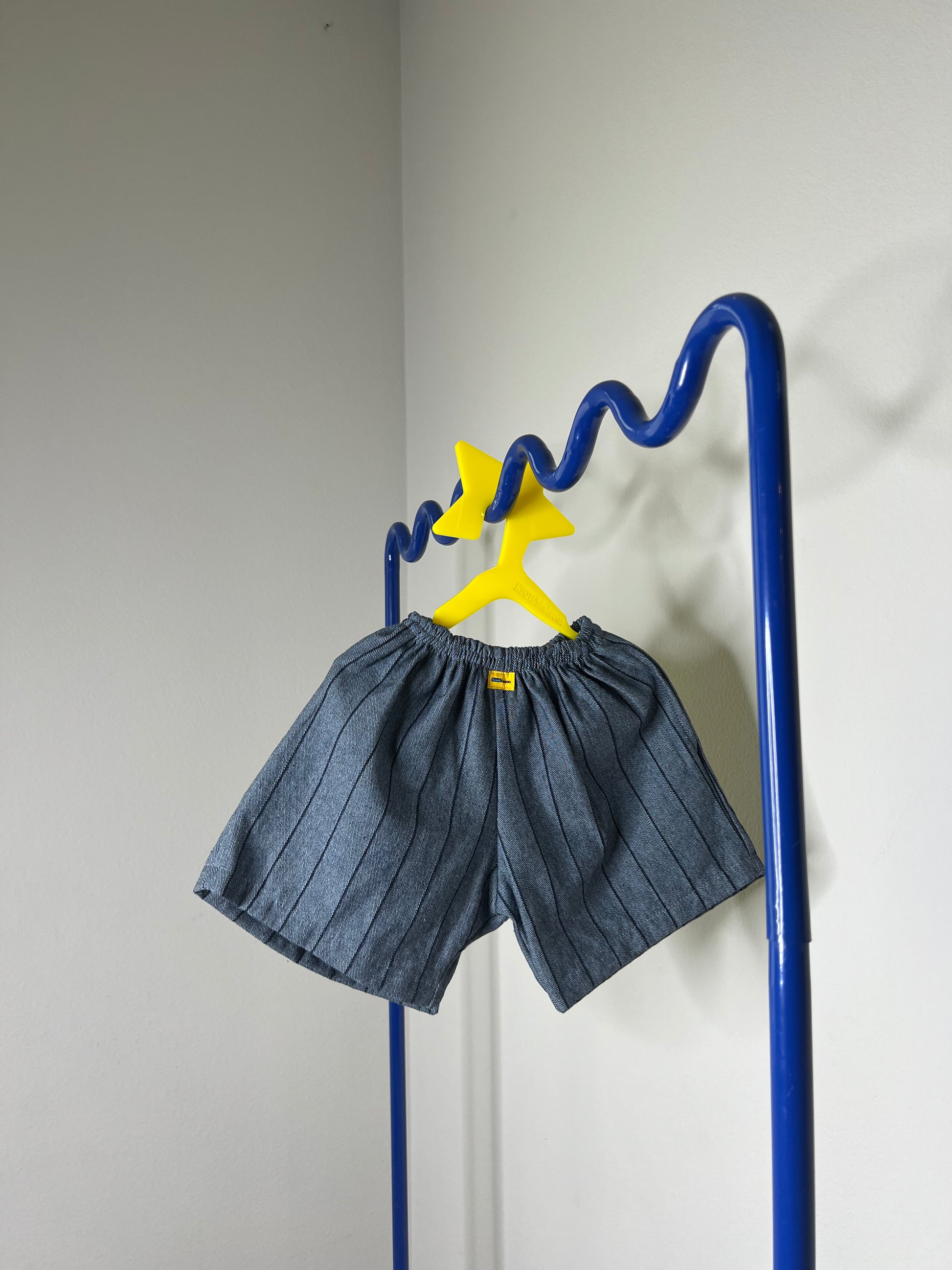 Inside Out Pinstripe Basquiat Shorts