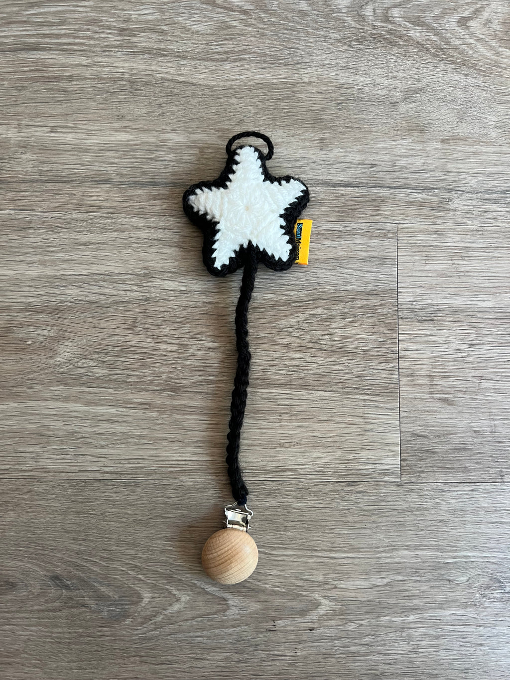 Star Crochet Pacifier Clips