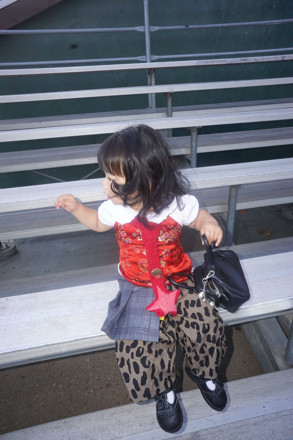 Pleated Apron Belt Skirt