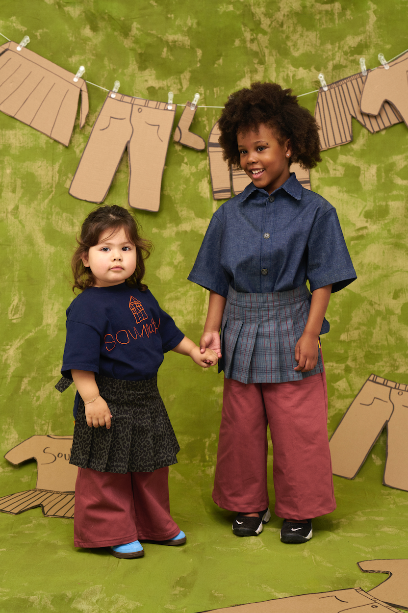 Pleated Apron Belt Skirt