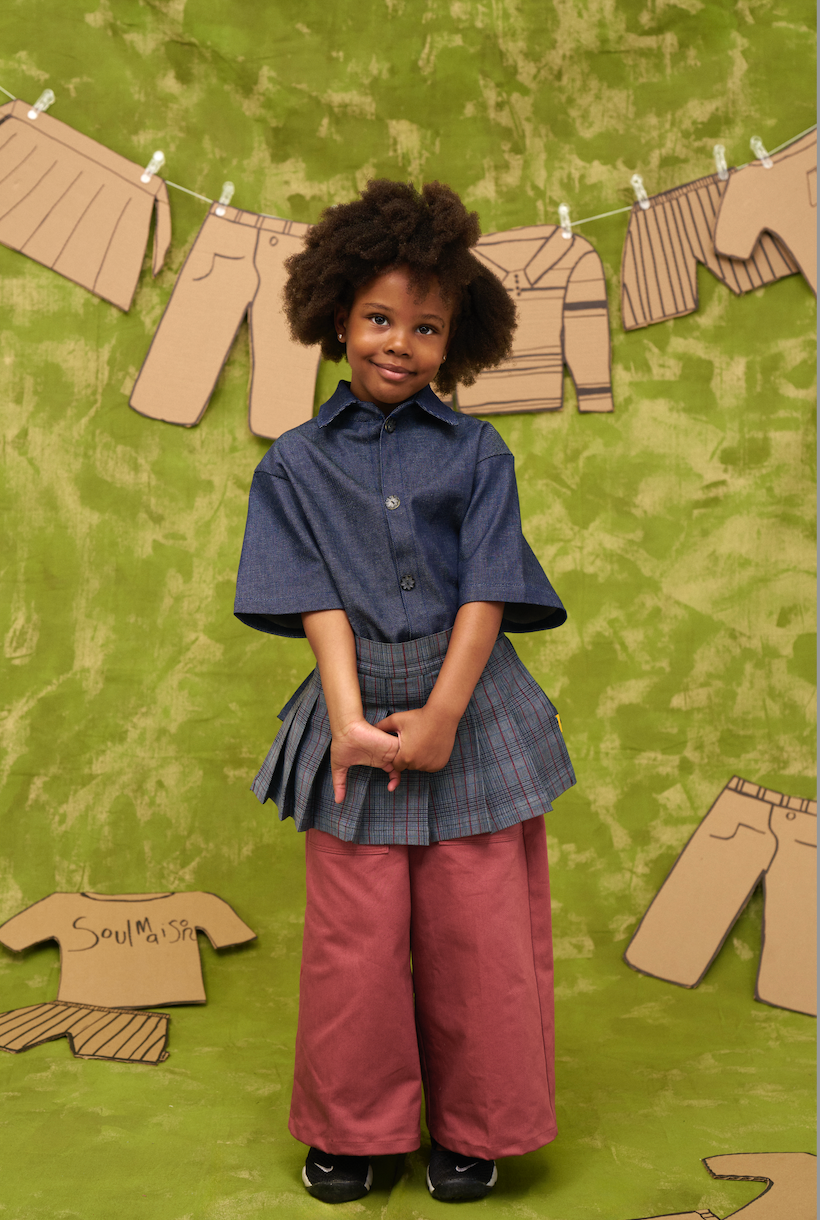 Pleated Apron Belt Skirt