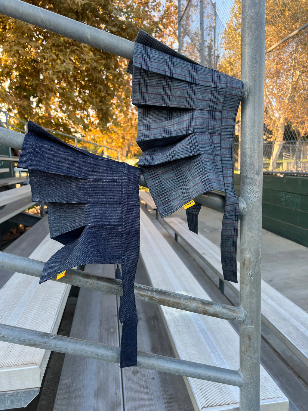 Pleated Apron Belt Skirt