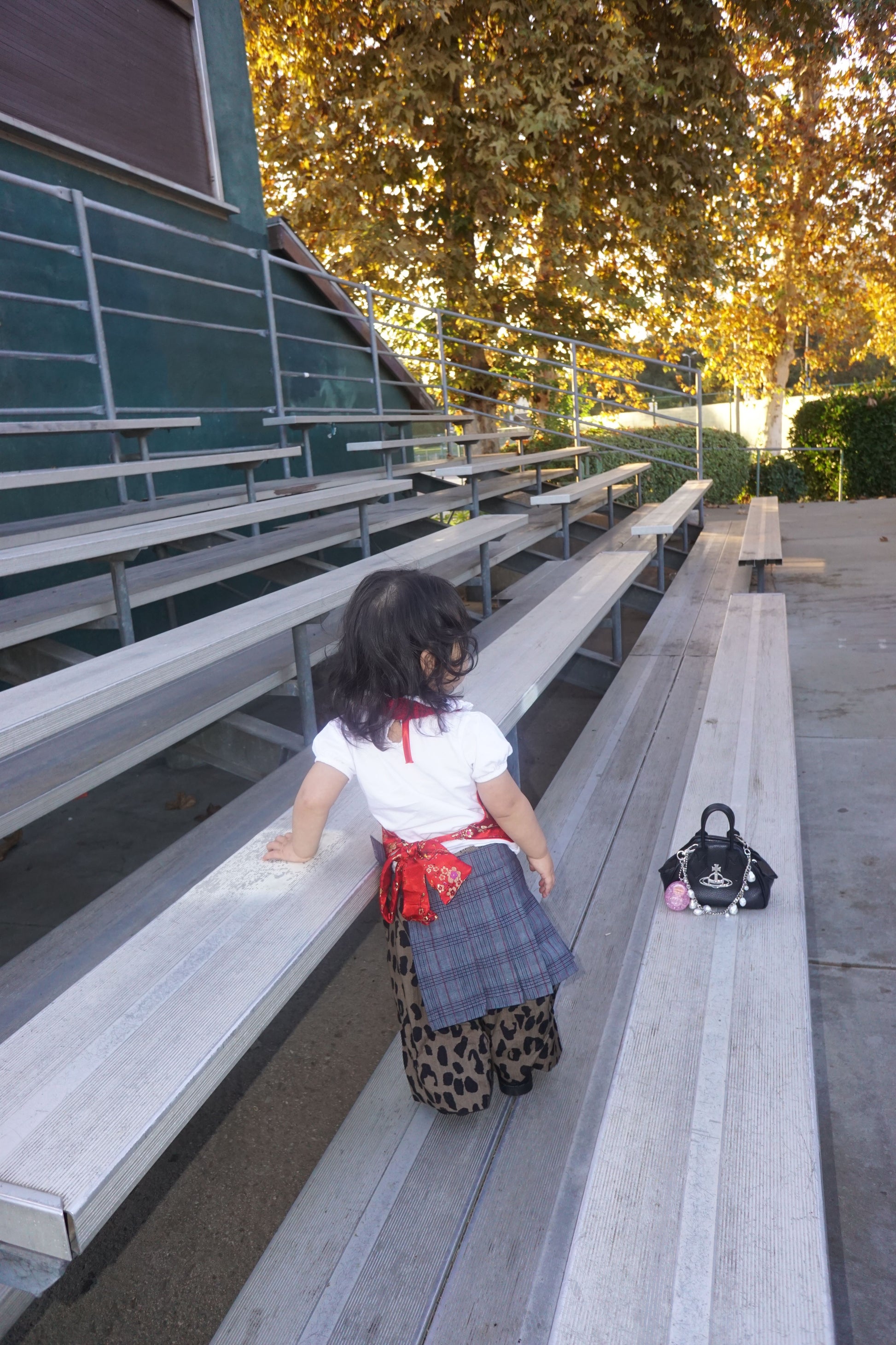 Pleated Apron Belt Skirt