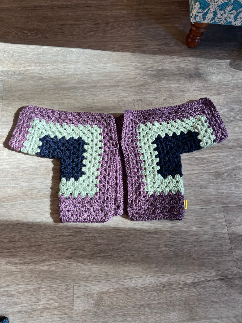 Purple and Blue Hexagon Sweater