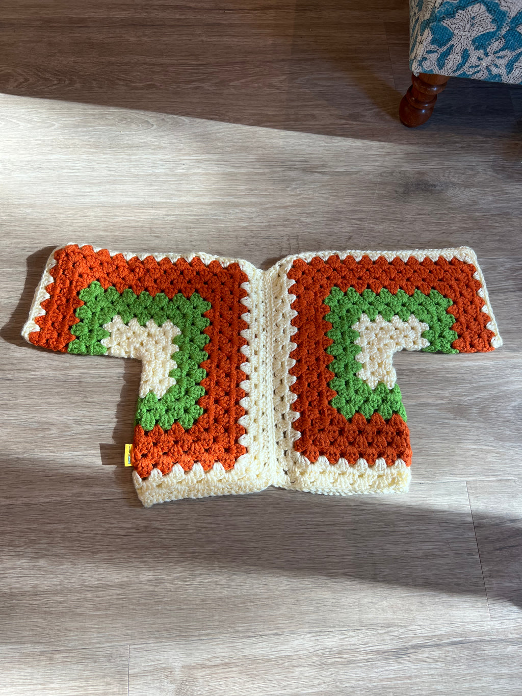 Orange and Green Hexagon Sweater