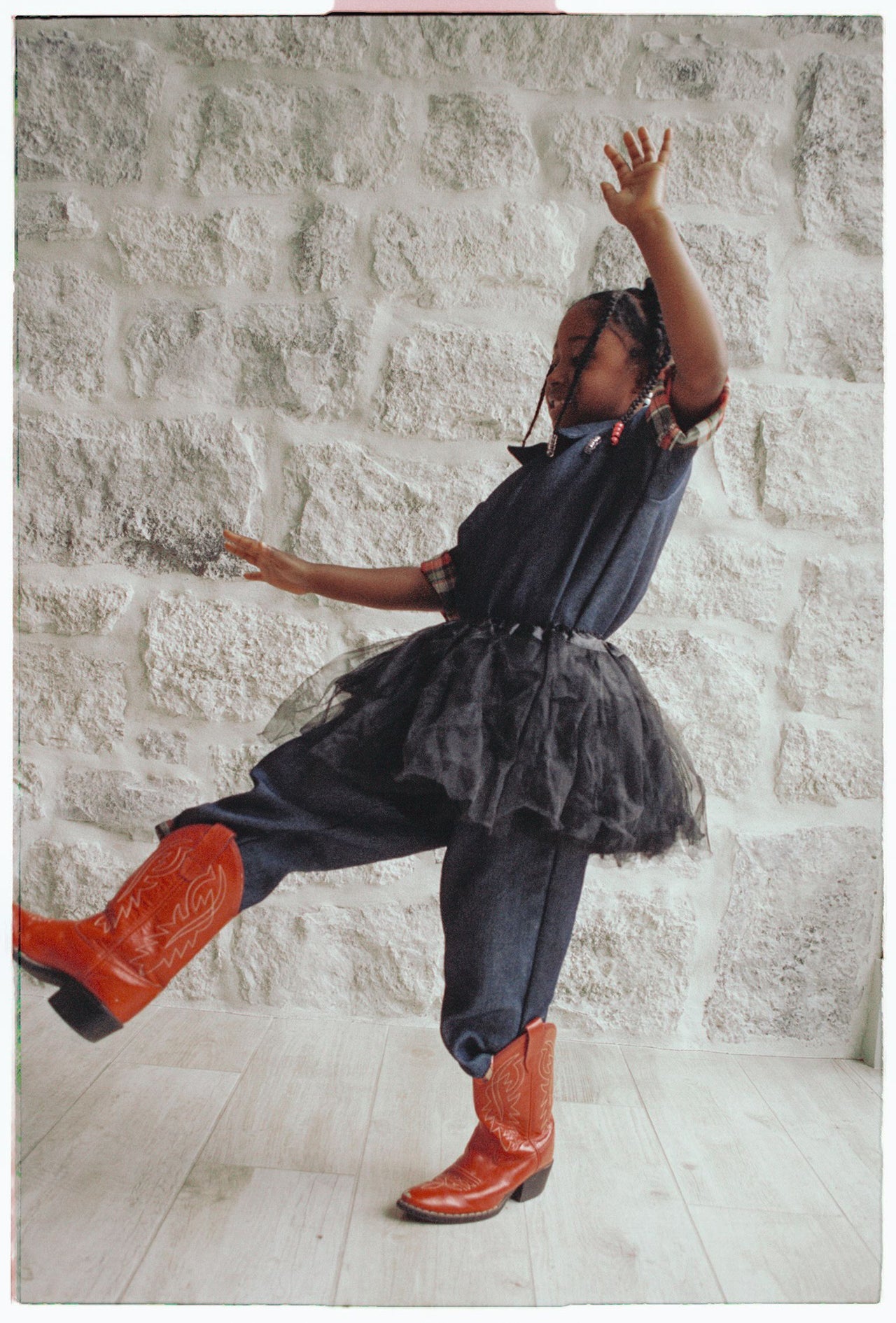 Plaid + Denim Kinetic Jumpsuit