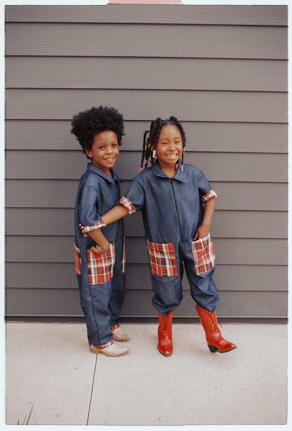 Plaid + Denim Kinetic Jumpsuit